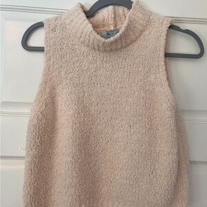 Cozy Sleeveless Cream Sweater